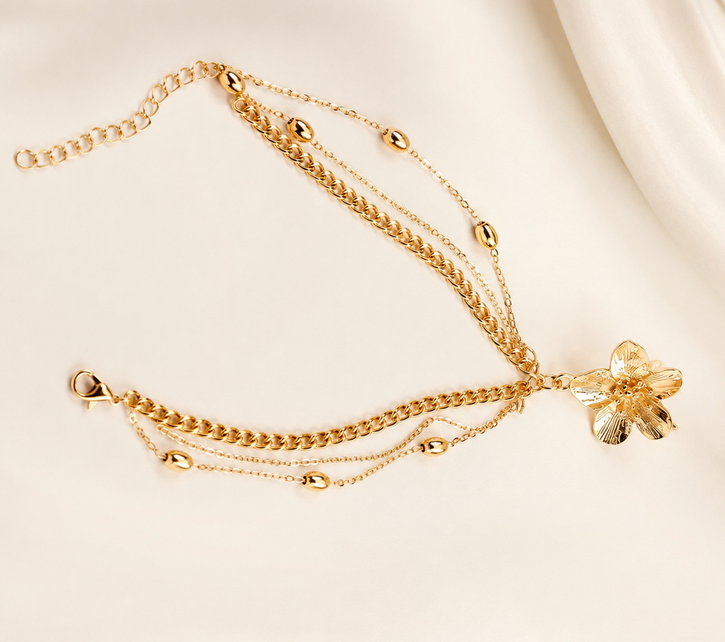 Tobillera 'Golden Bloom'